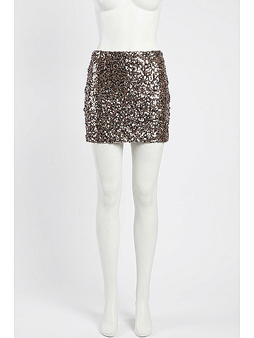 Endless Rose Astoria Sequin Mini Skirt in Silver (view 1)
