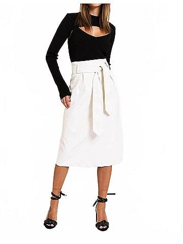 Christy Lynn Paola Midi Skirt in Bone (view 2)