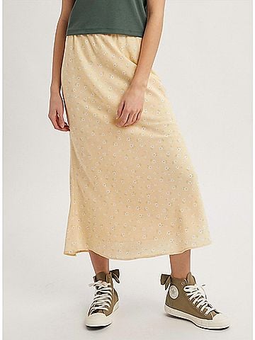 Wishlist Floral Midi Skirt in Daisy/White (view 2)