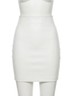 Commando Solid White Faux Leather Mini-Skort in White Size XL - photo 1
