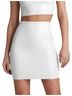 Commando Solid White Faux Leather Mini-Skort in White Size M - photo 2