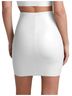 Commando Solid White Faux Leather Mini-Skort in White Size XL - photo 3