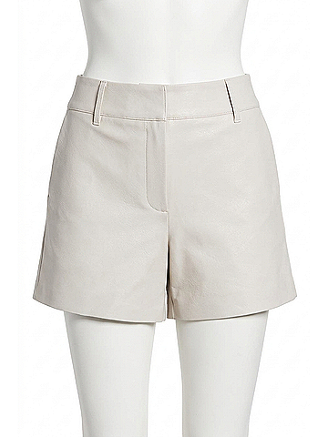 Commando Faux Leather Tailored Short in Porcelain (view 1)