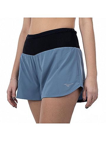 Mizuno Women's Multi Pocket Running Shorts in Citadel (view 2)