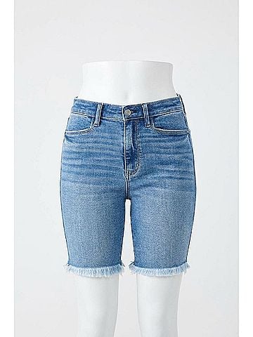 Judy Blue High Waisted Bermuda Shorts in Medium Wash (view 1)
