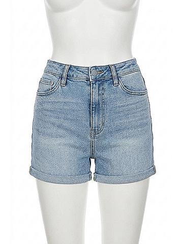 Judy Blue High Waist Slim Cell Phone Back Pocket Denim Short in Blue (view 1)