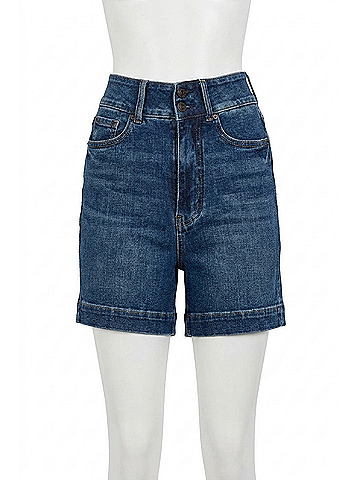 Judy Blue High Waist Tummy Control Slim Denim Short in Blue (view 1)