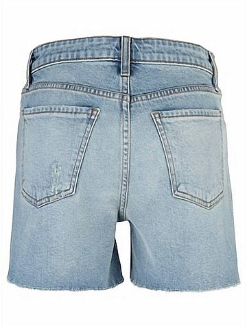 Kut from the Kloth Jane High Rise Long Short With Fray Hem in Whiz (view 2)