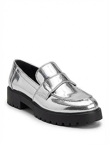 Tory Burch Classic Lug Loafer in Argento Silver 020 (view 1)