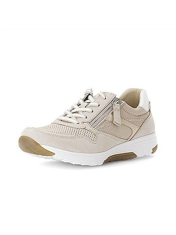 Gabor Women's Trainers Lace Up Shoes in Nubuck/Mesh Powder/White (view 2)