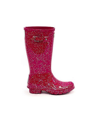 Hunter Boys Giant Glitter Rain Boots in Thrift (view 1)