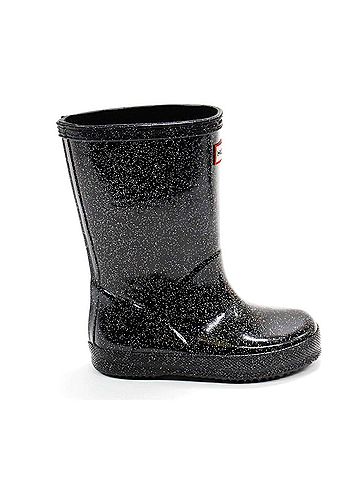 Hunter Boys First Starcloud Rain Boots in Black Multi (view 1)