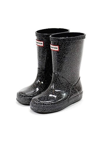Hunter Boys First Starcloud Rain Boots in Black Multi (view 2)