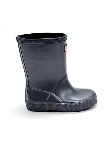 Hunter Boys First Classic Original Nebula Rain Boots in Black (view 1)