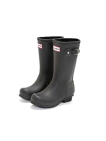 Hunter Girls Original Rain Boots in Black (view 2)