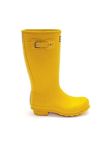 Hunter Girls Original Rain Boots in Yellow (view 1)