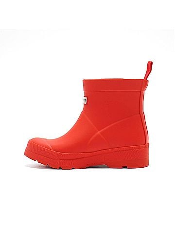 Hunter Girls Play Rain Boots in Logo Red (view 2)