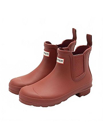 Hunter Women's Original Chelsea Boots in Military Red (view 2)