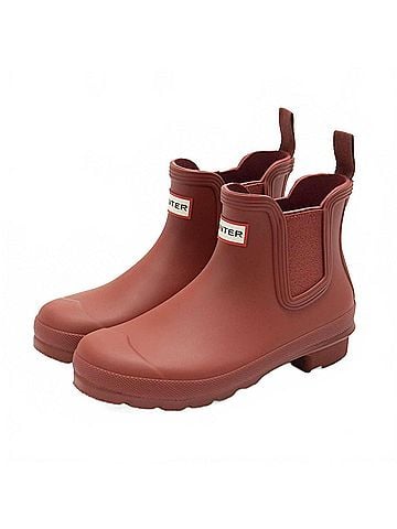 Hunter Women's Original Chelsea Boots in Military Red (view 2)