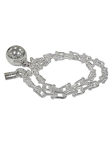 Tiffany & Co. TIFFANY&Co. Tiffany HardWear Small Wrap Bracelet, Large, AG925 Silver, Weight 46.33g, Women's/Men's (view 2)