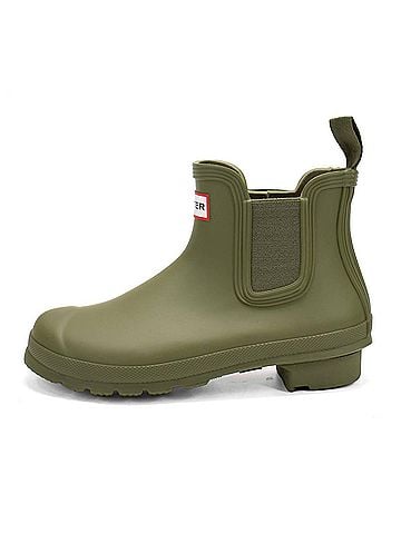 Hunter Women's Original Chelsea Boots in Olive Leaf (view 2)