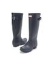 Hunter Solid Blue Women's Original Tall Back Adjustable Rain Boots in Navy Size 6 (wide) - photo 5