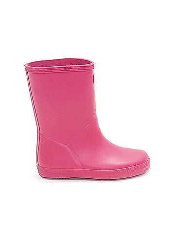 Hunter Girls First Classic Rain Boots in Bright Pink (view 1)