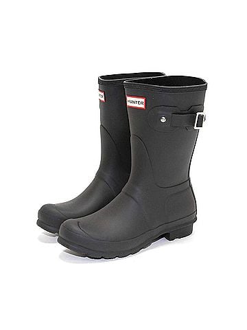 Hunter Women's Original Short Rain Boots in Black (view 2)