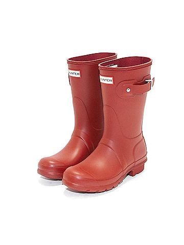 Hunter Women's Original Short Rain Boots in Military Red (view 2)
