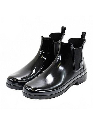 Hunter Women's Original Refined Chelsea Gloss Rain Boots in Black (view 2)