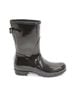 Hunter Black Women's Original Short Back Adjustable Gloss Rain Boots in Black Size 10 - photo 1
