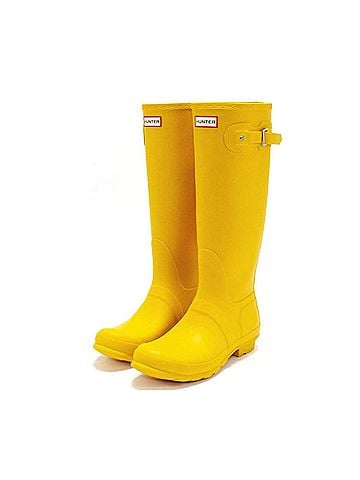 Hunter Women's Original Tall Rain Boots in Yellow (view 2)