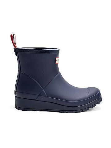 Hunter Women's Play Short Rain Boots in Valtameri Blue (view 1)