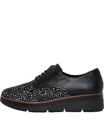 Clarks Women's Shaylin Lace Shoes in Black Combi (view 2)
