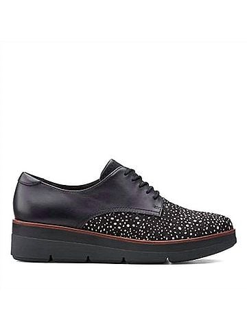 Clarks Women's Shaylin Lace Shoes in Black Combi (view 1)
