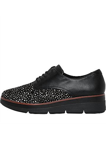 Clarks Women's Shaylin Lace Shoes in Black Combi (view 2)