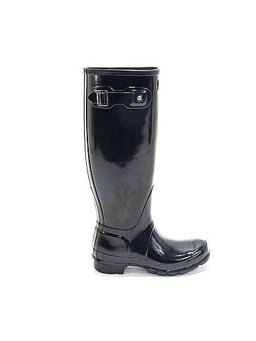 Hunter Women's Original Tall Gloss Rain Boot in Navy (view 1)