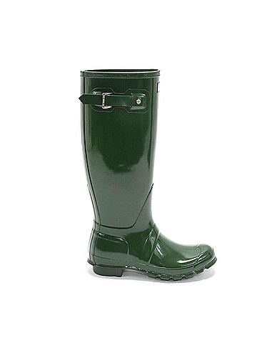 Hunter Women's Original Tall Gloss Rain Boot in Hunter Green (view 1)