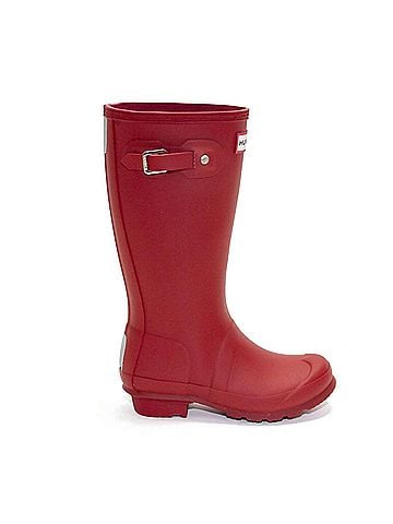 Hunter Girl's Original Rain Boot in Military Red (view 1)