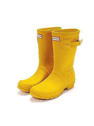 Hunter Women's Original Short Rain Boot in Yellow (view 2)