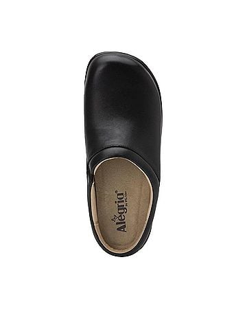 Alegria Women's Kayla Clog Shoe in Black Leather (view 2)