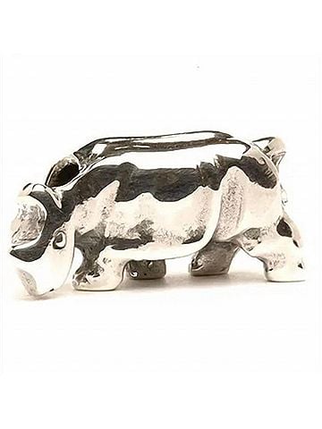 Trollbeads Women's Rhinoceros Bead in Silver (view 1)