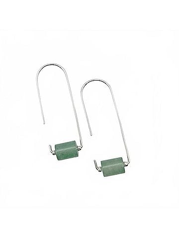 bijou Women's Arc Threaders Earrings in Aventurine (view 1)
