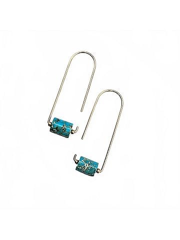 bijou Women's Arc Threaders Earrings in Jasper (view 2)