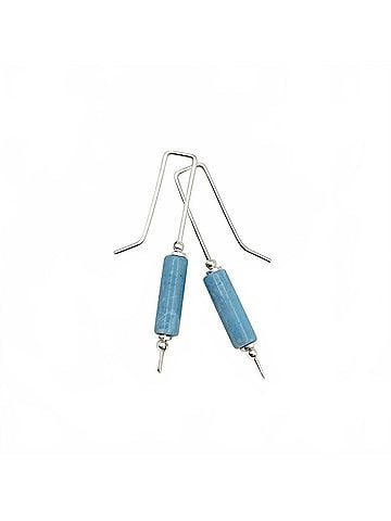 bijou Women's Long Bar Threaders Earrings in Larimer Quartz (view 2)