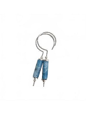 bijou Women's Tube Drop Threader Earrings in Larimer (view 1)