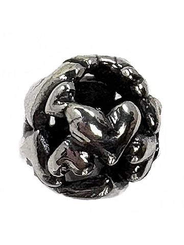 Trollbeads Women's Heart Ball Beads in Silver (view 1)
