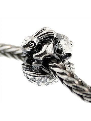 Trollbeads Women's Hare & Tortoise Beads in Silver (view 1)