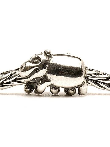 Trollbeads Women's Hippopotamus Bead in Silver (view 1)