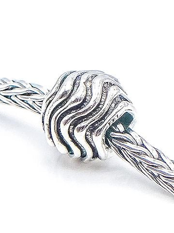 Trollbeads Women's Waves Bead in Silver (view 1)